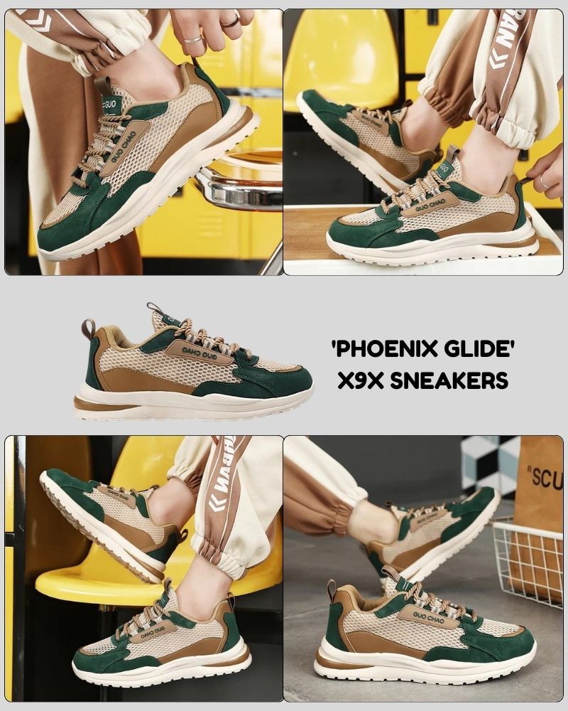 "Experience Rebirth in Every Step: ‘Phoenix Glide’ X9X Sneakers"