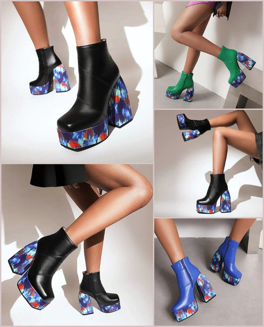 LEIA High Heel Platform Ankle Boots: A Fusion of Elegance and Modernity from Swag+Chic