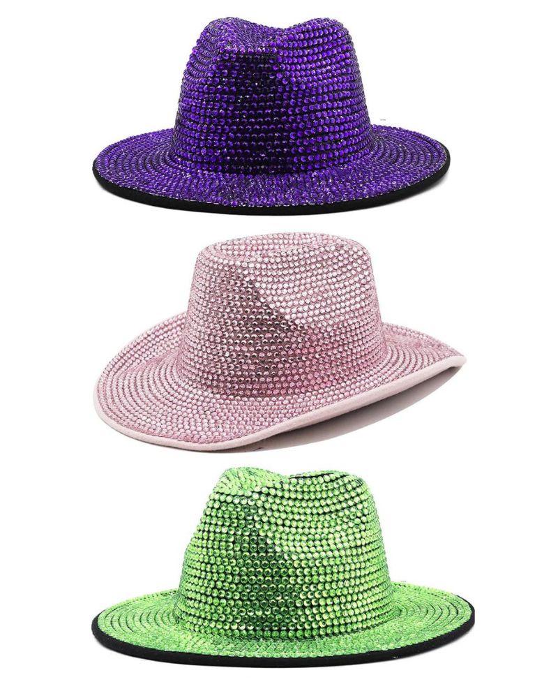 Embrace Elegance: The ROYALINA Sequin Fedora Hat