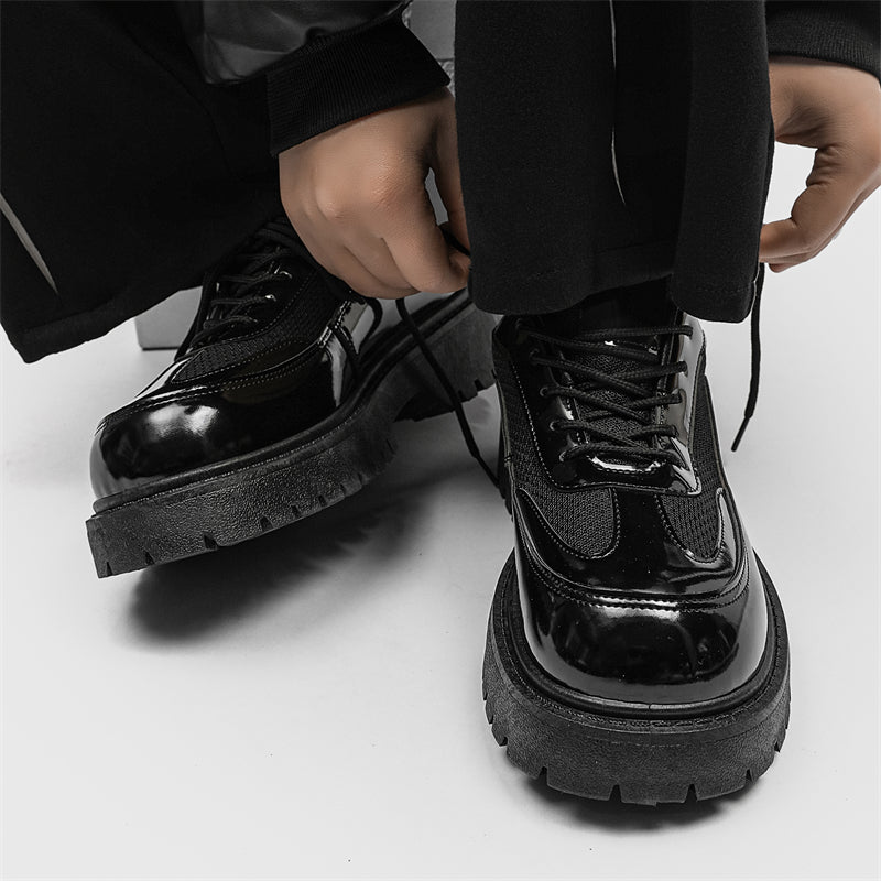 MLB LTHR-22 Glossy Platform Boots