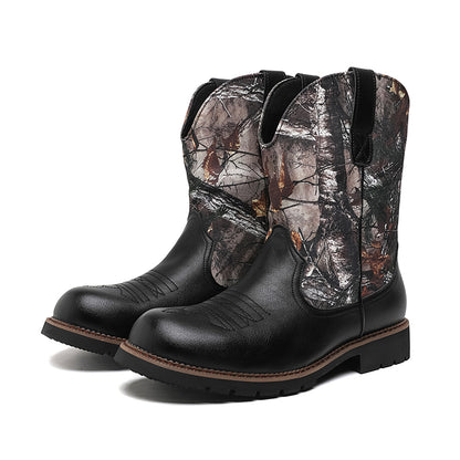 MLB LTHR-27 Camo Western Cowboy Boots