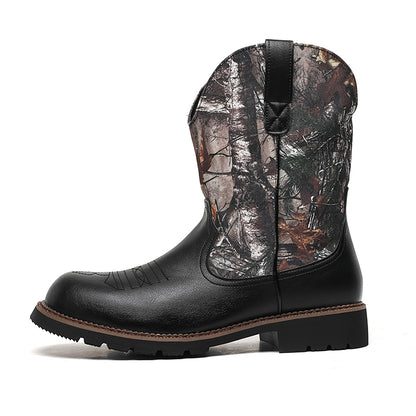 MLB LTHR-27 Camo Western Cowboy Boots