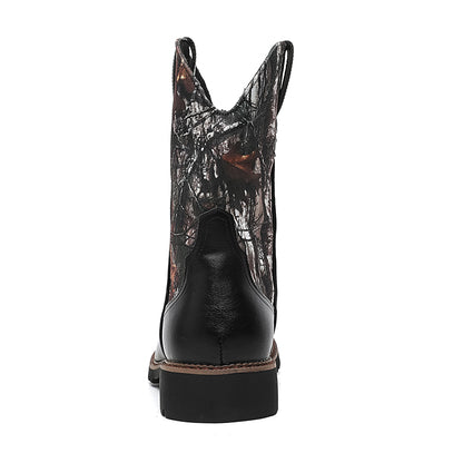 MLB LTHR-27 Camo Western Cowboy Boots