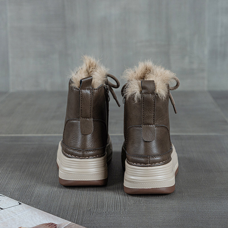 Athena Luxe Leather Winter Boots