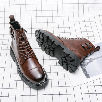 MLB LTHR-12 Square-Toe Combat Boots