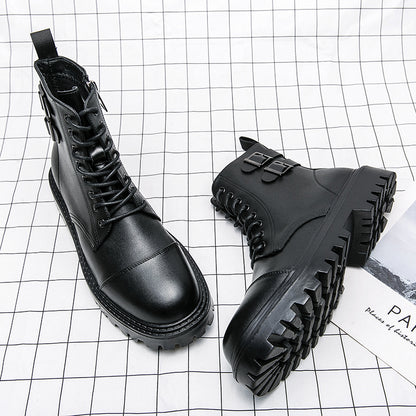 MLB LTHR-12 Square-Toe Combat Boots