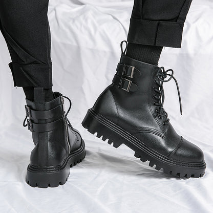 MLB LTHR-12 Square-Toe Combat Boots