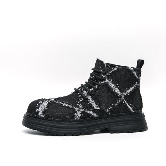 MLB LTHR-05 Textured High-Top Boots