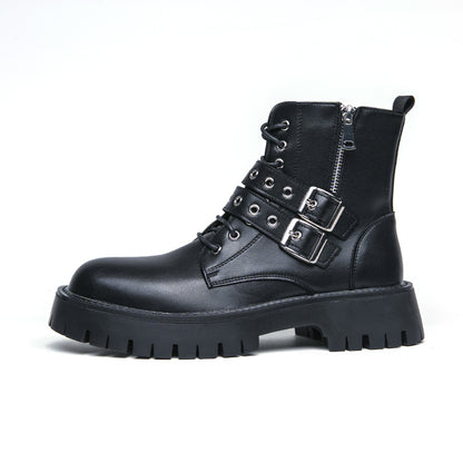 MLB LTHR-10 Dual-Buckle Combat Boots