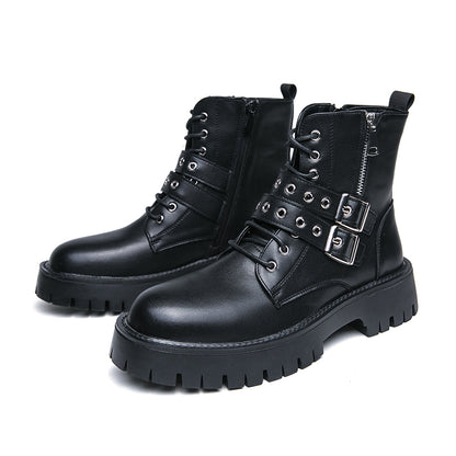 MLB LTHR-10 Dual-Buckle Combat Boots