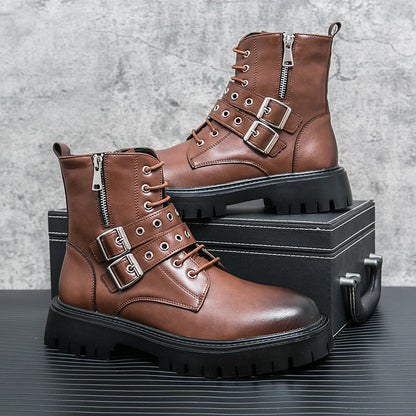 MLB LTHR-10 Dual-Buckle Combat Boots