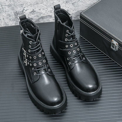 MLB LTHR-10 Dual-Buckle Combat Boots