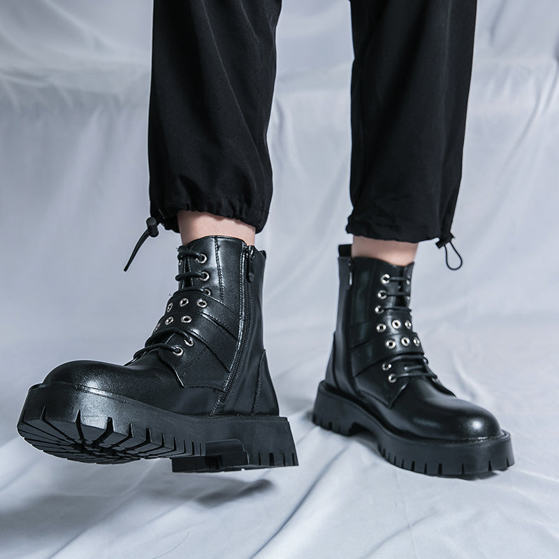 MLB LTHR-10 Dual-Buckle Combat Boots