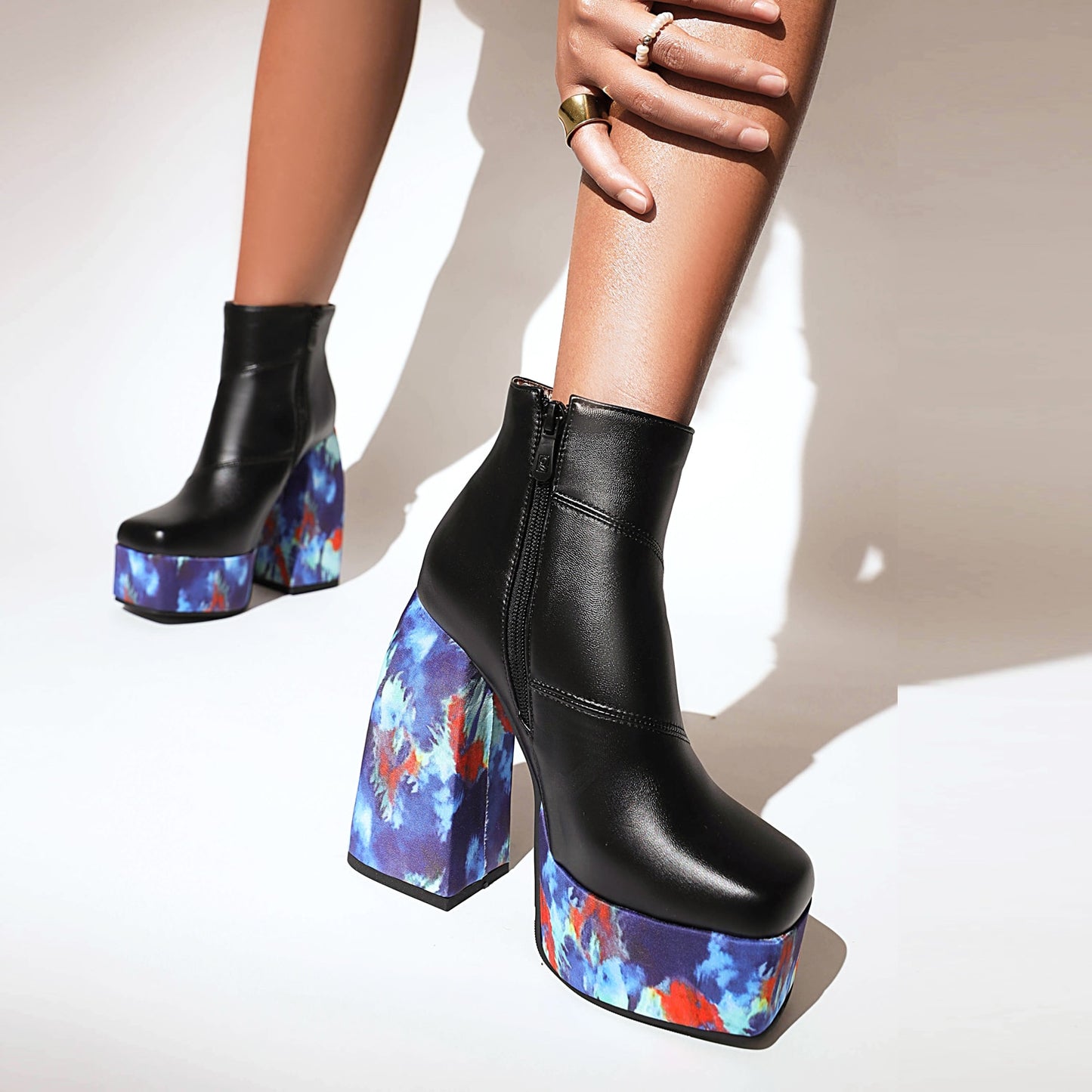 LEIA High Heel Platform Ankle Boots