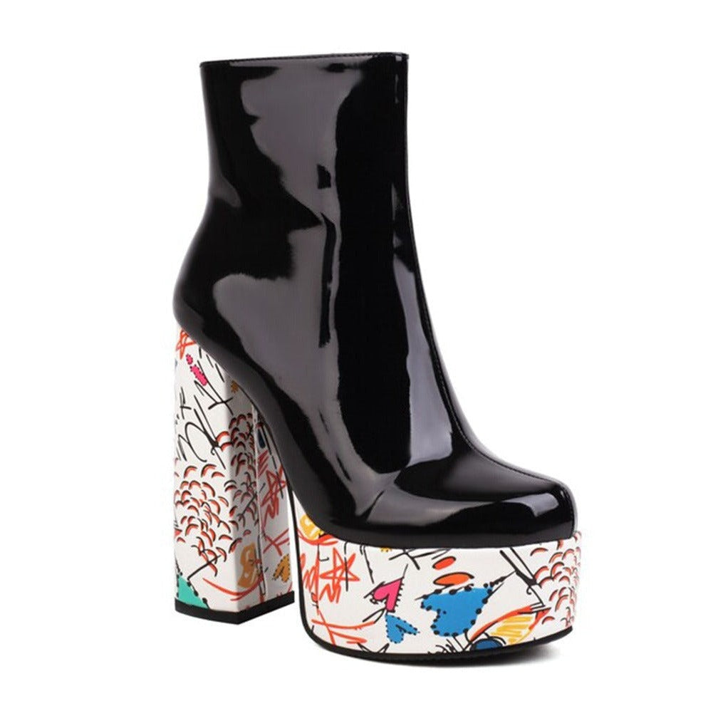 LUNA High Heel Platform Ankle Boots