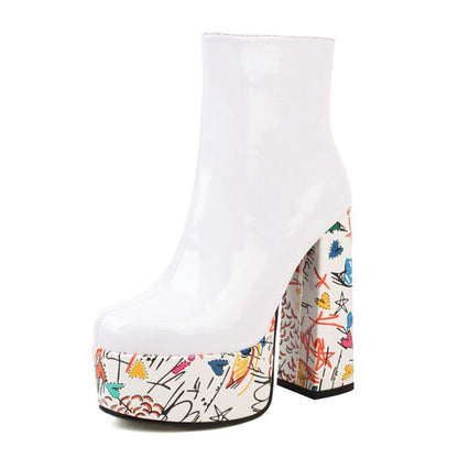 LUNA High Heel Platform Ankle Boots