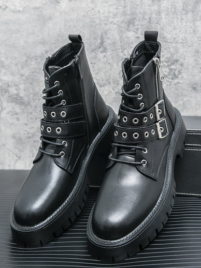 MLB LTHR-10 Dual-Buckle Combat Boots