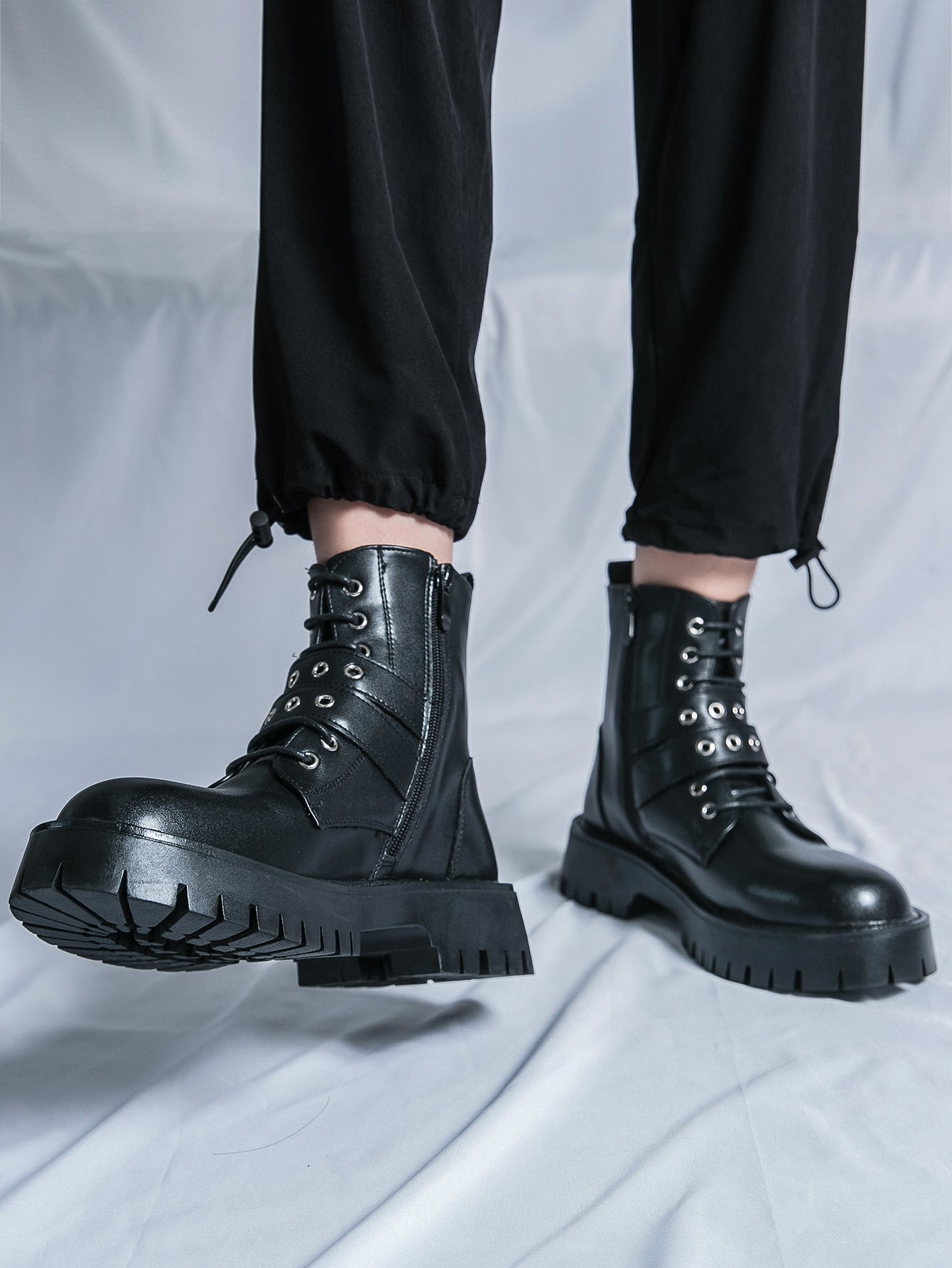 MLB LTHR-10 Dual-Buckle Combat Boots