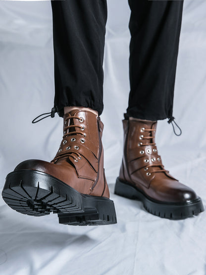 MLB LTHR-10 Dual-Buckle Combat Boots